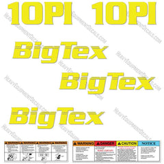 Fits BigTex 10PI Trailer Decal Kit