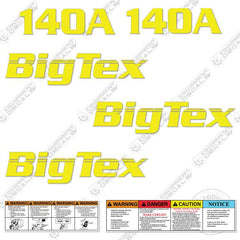 Fits BigTex 140A Trailer Decal Kit