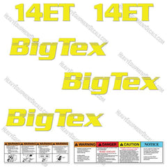 Fits BigTex 14ET Trailer Decal Kit