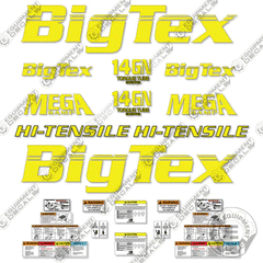 Fits Big Tex 14GN Decal Kit Air Dual Goose Neck Trailer