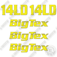 Fits BigTex 14LD Decal Kit Trailer
