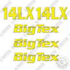 Image of Fits BigTex 14LX Decal Kit Trailer
