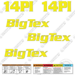 Fits BigTex 14PI Trailer Decal Kit