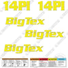 Image of Fits BigTex 14PI Trailer Decal Kit