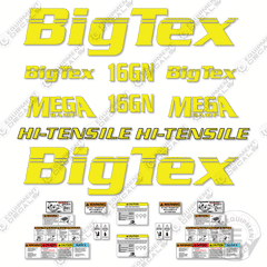 Fits Big Tex 16GN Decal Kit Air Dual Goose Neck Trailer