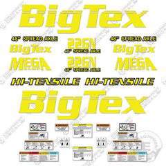 Fits BigTex 22GN Trailer Decal Kit