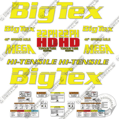 Fits Big Tex 22PH HD Decal Kit Air Dual Goose Neck Trailer