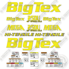 Fits BigTex 25DU Decal Kit Trailer