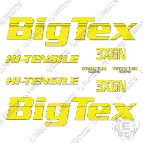 Fits Big Tex 3XGN Decal Kit Goose Neck Trailer – Equipment Decals