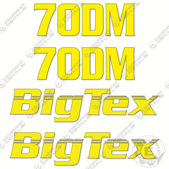 Fits Big Tex 70DM Diamond Back Car Trailer Decal Kit
