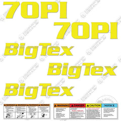 Fits BigTex 70PI Trailer Decal Kit