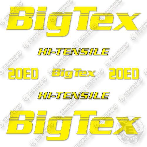 BigTex 20ED Decal Kit Trailer- Aftermarket Kit