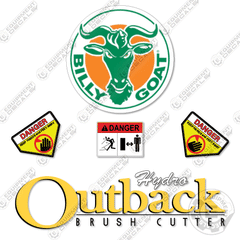 Fits Billy Goat Outback Brush Cutter Decal Kit