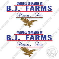 Fits BJ Farms Truck Logos (Set of 2)