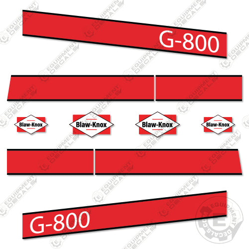 Fits Blaw Knox G-800 Decal Kit Motor Grader
