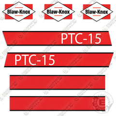 Blaw Knox PTC-15 Decal Kit Motor Grader