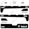Image of Fits Bobcat 3400 4x4 Decal Kit Utility Vehicle - Black/White