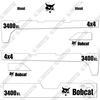Image of Fits Bobcat 3400XL 4x4 Decal Kit Utility Vehicle - WHITE & BLACK