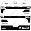 Image of Fits Bobcat 3400XL 4x4 Decal Kit Utility Vehicle - Black/White