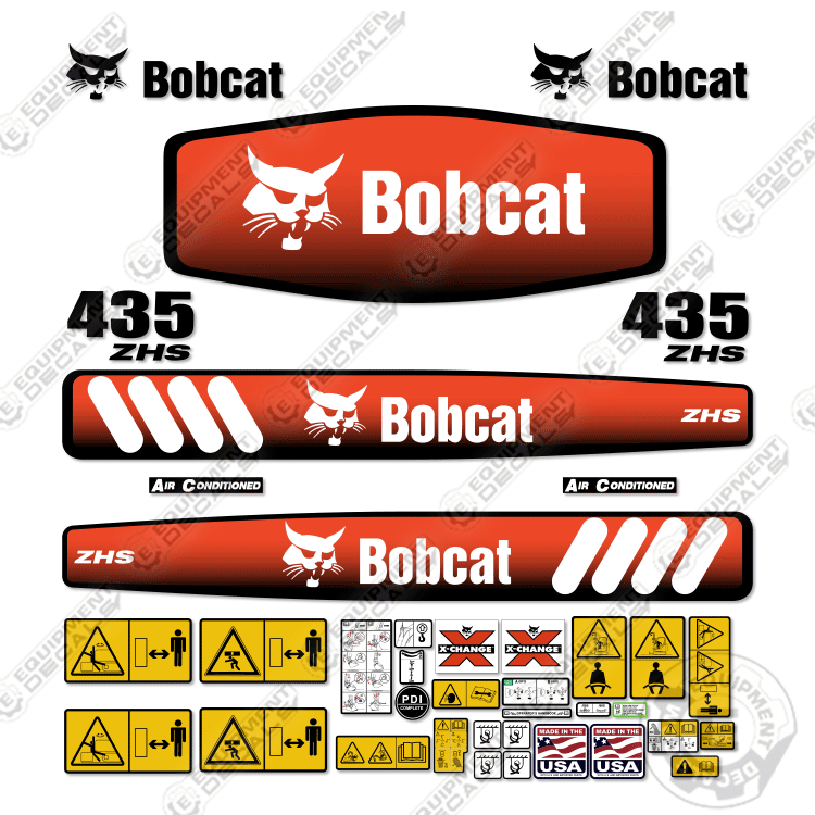 Fits Bobcat 435 ZHS Mini Excavator Decal Replacement Kit