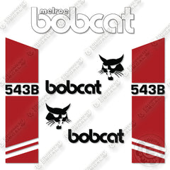 Bobcat 543B Decal Kit Skid Steer Loader -Custom Red- Aftermarket Kit