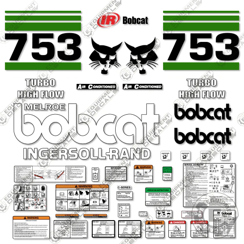 Fits Bobcat 753 Skid Steer Decal Kit (GREEN)