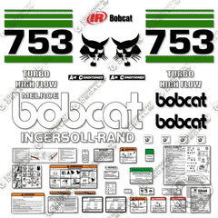 Fits Bobcat 753 Skid Steer Decal Kit (GREEN)