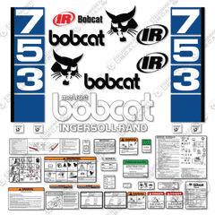 Fits Bobcat 753 Skid Steer Decal Kit - Vertical Stripes