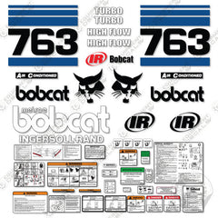 Fits Bobcat 763F Skid Steer Decal Kit - Horizontal Stripes
