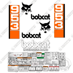 Fits Bobcat 953 Skid Steer Decal Kit (Orange)