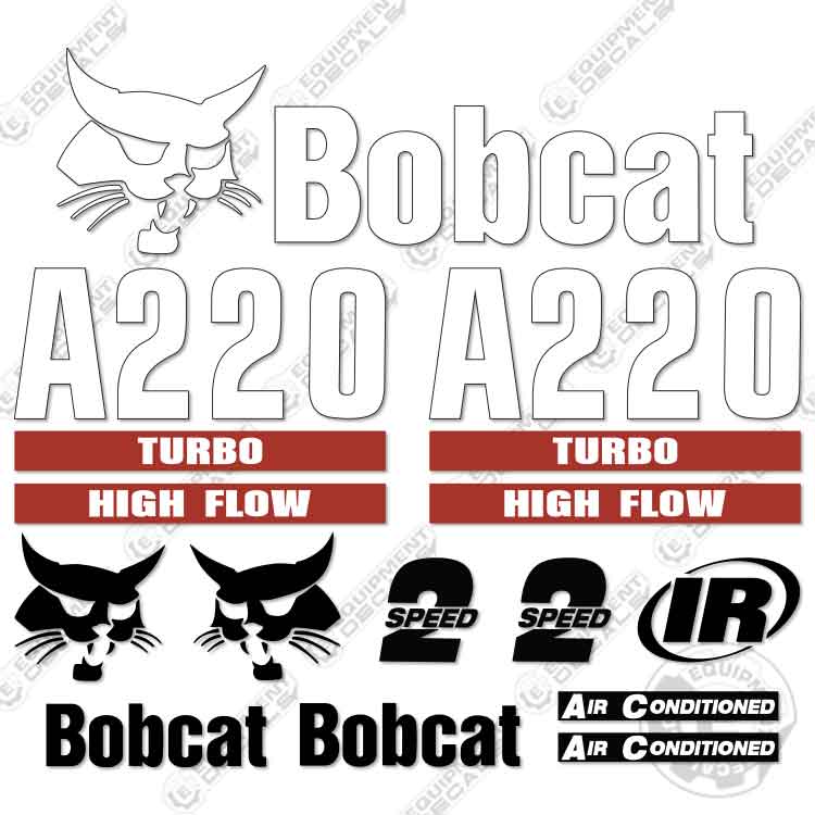 Fits Bobcat A220 Skid Steer Decal Kit