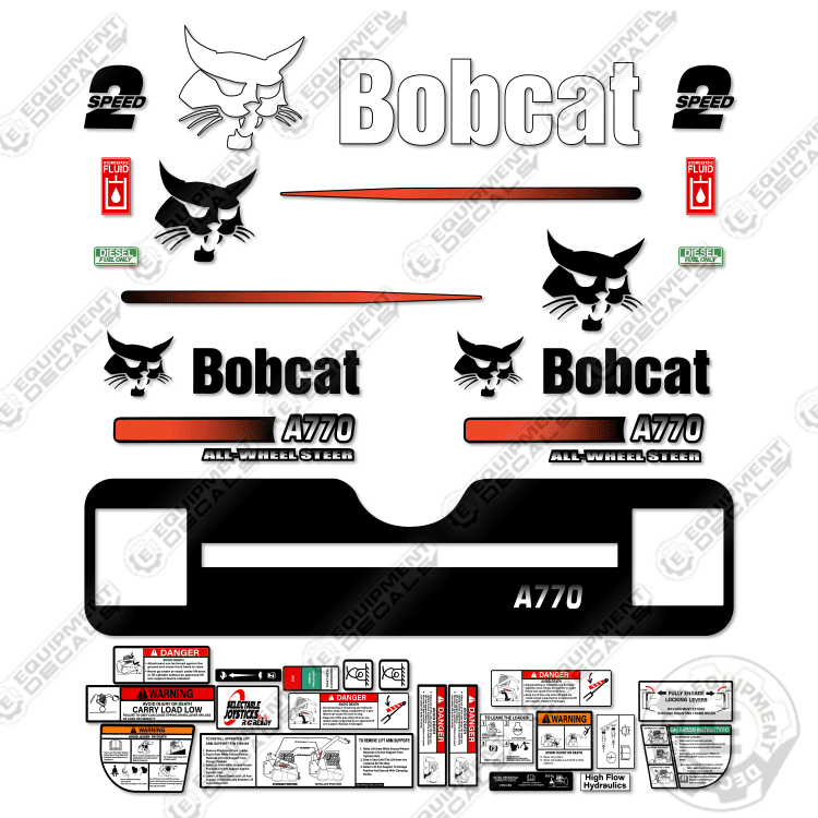 Fits Bobcat A-770 Decal Kit M-1