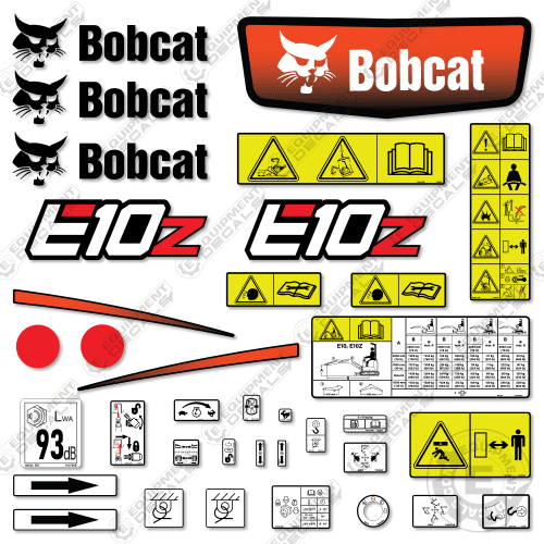 Fits Bobcat E10Z Mini Excavator Decal Kit