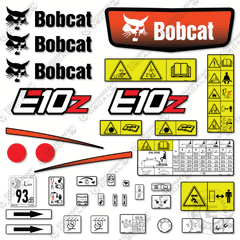 Fits Bobcat E10Z Mini Excavator Decal Kit