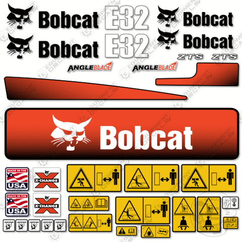 Fits Bobcat E32 Decal Kit Mini Excavator