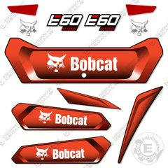 Fits Bobcat E60 Decal Kit Mini Excavator (New Style)