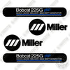 Image of Bobcat Miller 225G Plus Decal Kit Welder -Custom Black- Aftermarket Kit