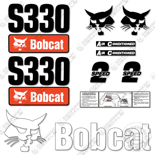 Fits Bobcat S330 Skid Steer Decal Kit – Equipment Decals