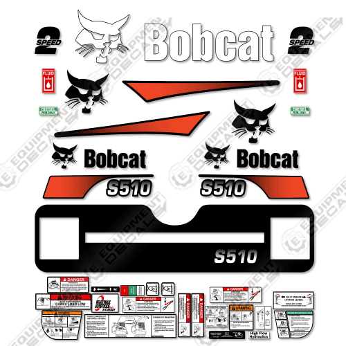 Fits Bobcat S-510 Decal Kit Skid Steer  M-2