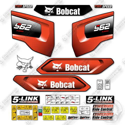 Bobcat S62 Decal Kit Skid Steer - Aftermarket Kit