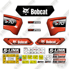 Bobcat S70 Skid Steer Decal Kit - Aftermarket Kit