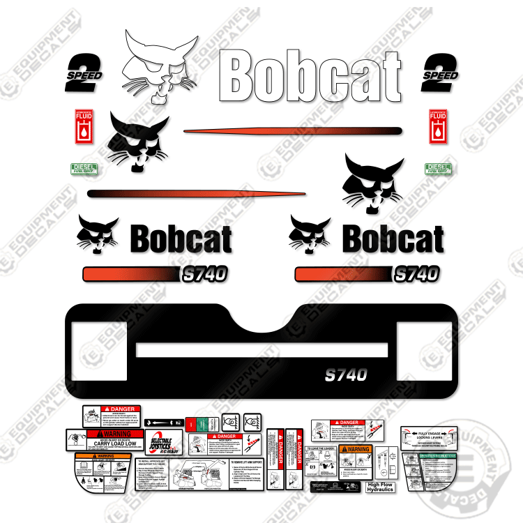Fits Bobcat S-740 Decal Kit Skid Steer  M1
