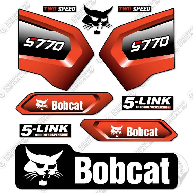 Fits Bobcat S-770 Decal Kit Skid Steer Stage 5
