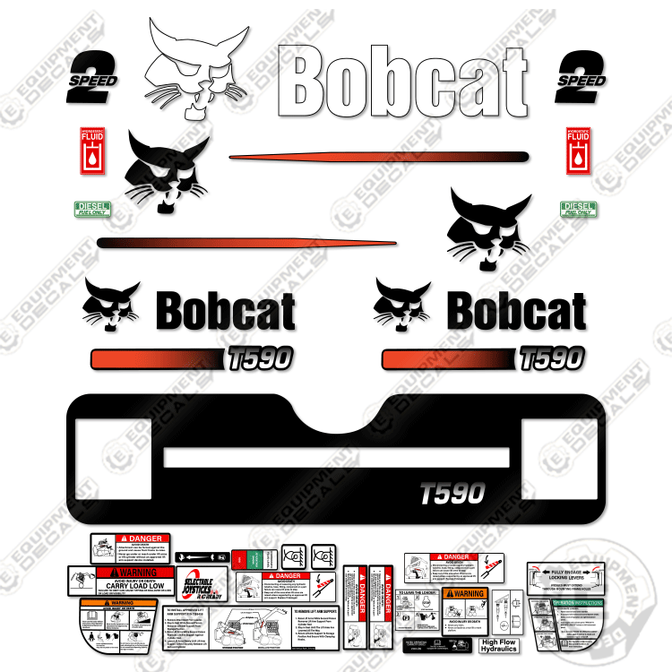 Fits Bobcat T-590 Decal Kit Track Loader M-1