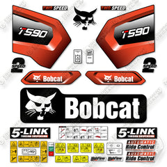 Bobcat T590 Decal Kit Track Loader - Aftermarket Kit