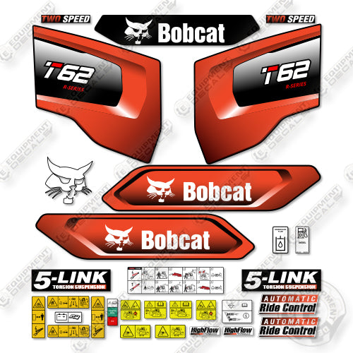 Bobcat T62 Decal Kit Track Loader- Aftermarket Kit