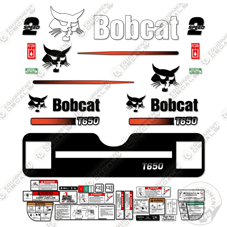 Fits Bobcat T-650 Decal Kit Track Loader M-1