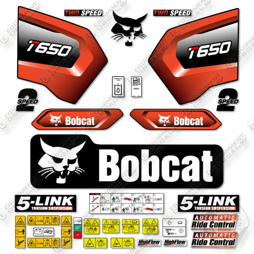Bobcat T650 Decal Kit Track Loader - Aftermarket Kit