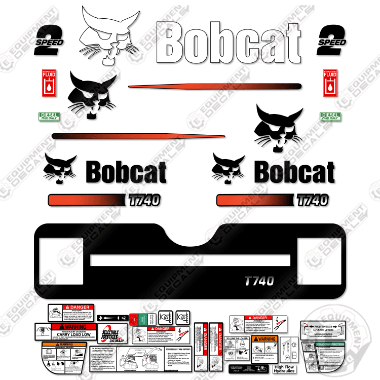 Fits Bobcat T-740  Decal Kit Track Loader M-1