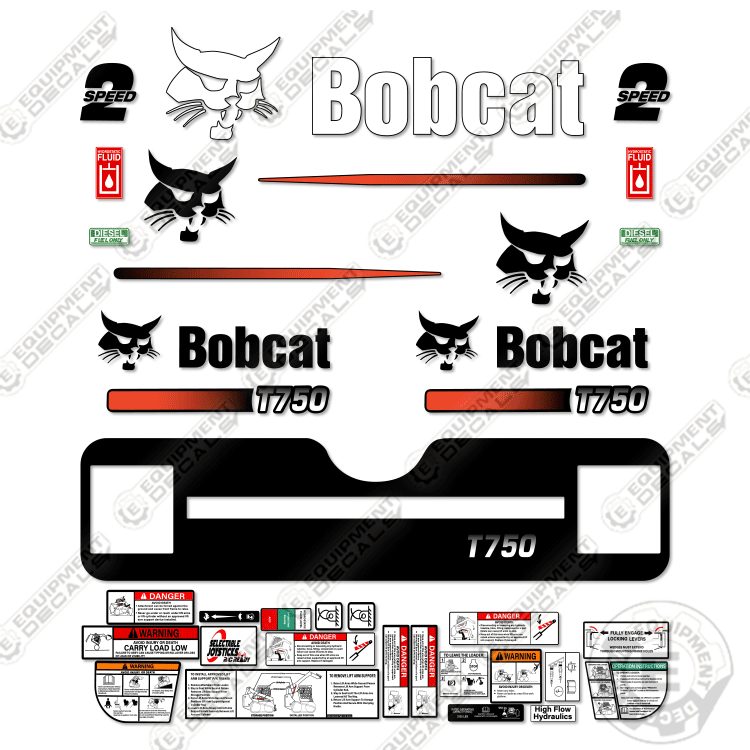 Fits Bobcat T-750 Decal Kit Track Loader M-1